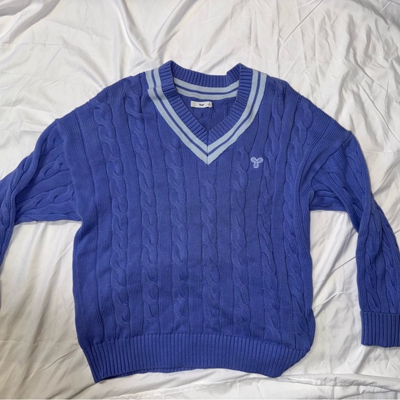TNA Sweaters - TNA Blue V-Neck Sweater